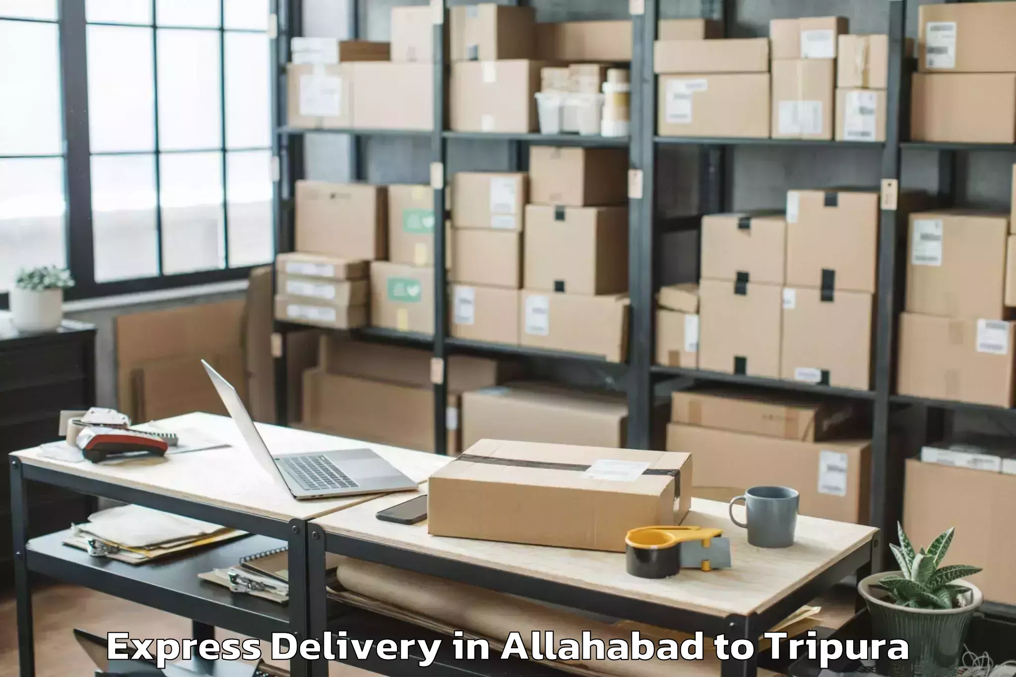 Book Allahabad to Manughat Express Delivery Online